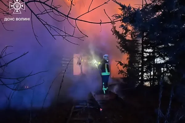 14 грудня біля Луцька згоріло кафе "Білочка"
