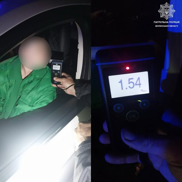 Патрульна поліція Волині зупинила нетверезу водійку Ford на вулиці Володимирській у Ковелі