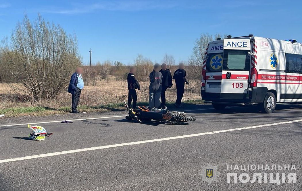 ДТП за участі неповнолітнього мотоцикліста у с. Дубове на Ковельщині