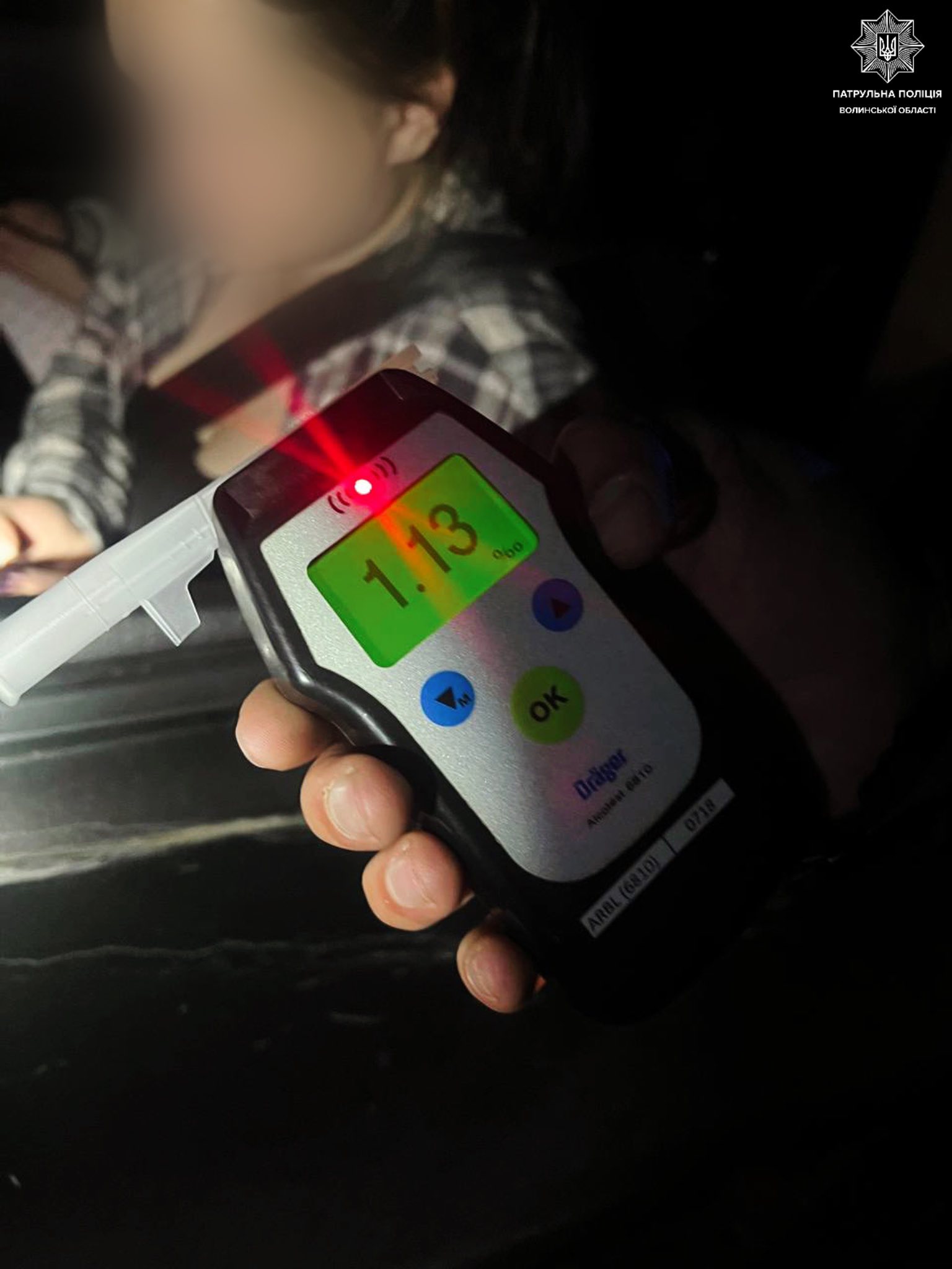 У Ковелі під час комендантської години зупинили п'яну водійку