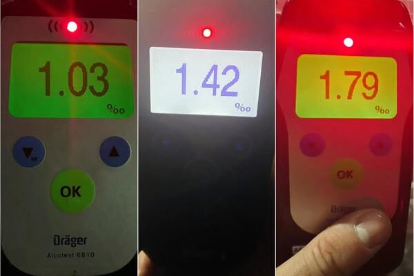 У Луцьку за ніч виявили трьох нетверезих водіїв 