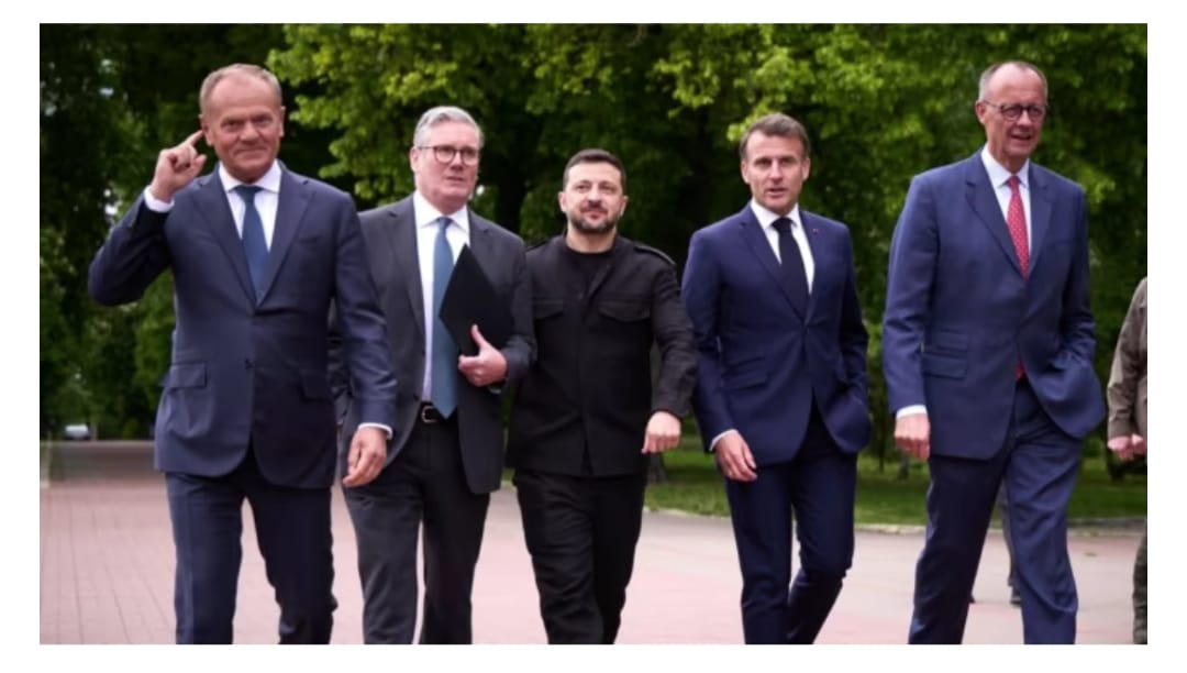 Лідери Франції, України, Німеччини, Великої Британії і Польщі Київ перемир'я виступ путіна