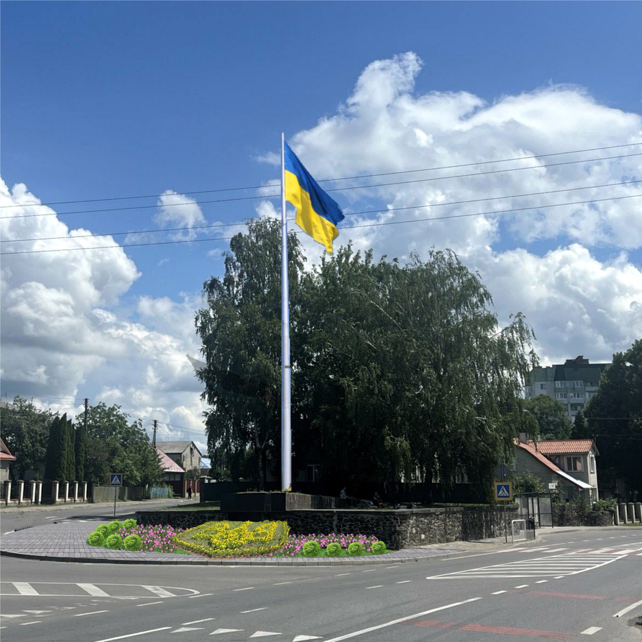 На місці радянського танку у Володимирі планують встановити флагшток з українським прапором 