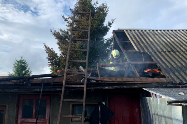 У Луцькому районі під час пожежі травмувався 51-річний чоловік 