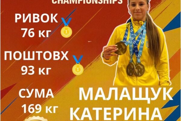 Волинянка встановила рекорд і стала абсолютною чемпіонкою Європи з важкої атлетики Волинянка встановила рекорд і стала абсолютною чемпіонкою Європи з важкої атлетики
