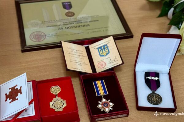 У Нововолинську вручили державні нагороди родині загиблого Героя Дмитра Аршуліка Державна та церковна нагороди, посмертно вручені Герою Дмитру Аршуліку – Орден «За мужність», медаль «Хрест Свободи» та відзнака «За поранення»
