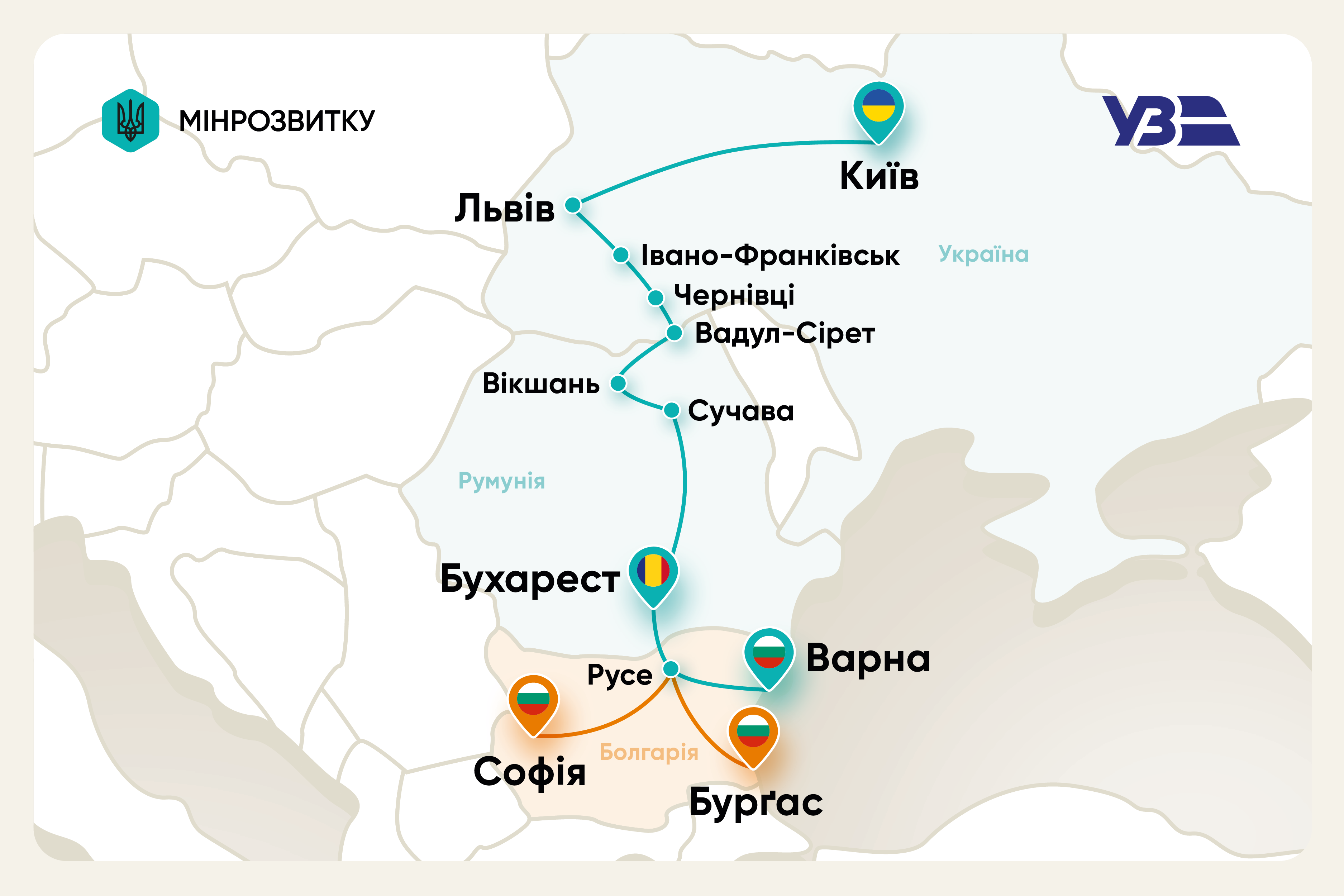 маршрут з києва до болгарії, який планують запустити в червні 2026 року