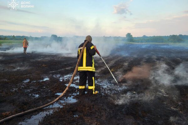 На Волині понад тиждень гасять пожежу на торфовищі 