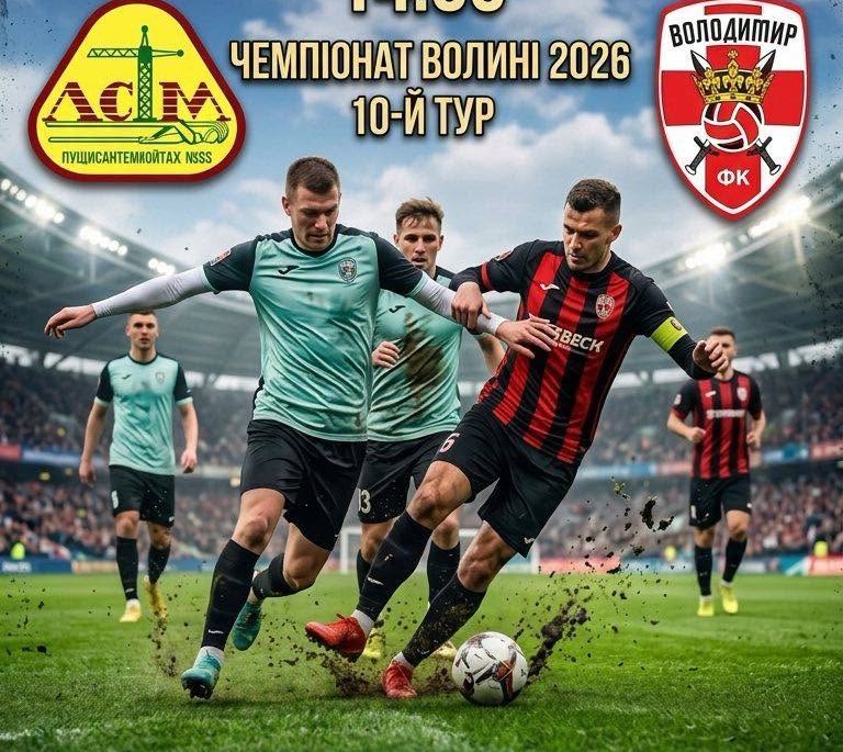 Чемпіонат Волині з футболу Вища ліга трійка призерів 2026 рік Тростянець Луцьксантехмонтаж ФК Володимир