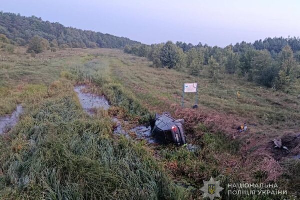 Поблизу Шацька авто злетіло в кювет та перекинулося
